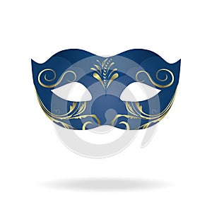 Illustration of realistic carnival or theater mask