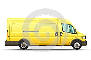 Illustration of realistic van on a white background.