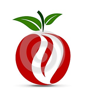 illustration of red apple