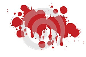 Illustration of red bloody on white background.