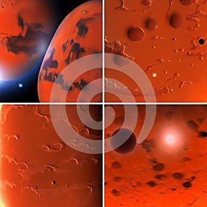 Illustration of the red planet Mars