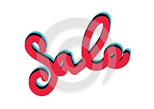 Illustration Of A Red Sale Icon Isolated Against A White Background 