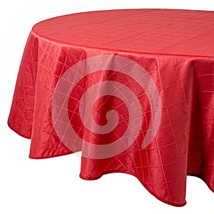 Red tablecloth illustration isolated on white photo