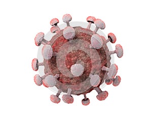 Illustration of red virus