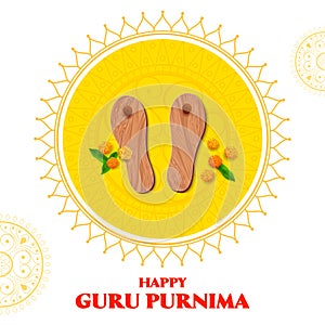 Religious holiday background for Happy Guru Purnima festival celebrated in India