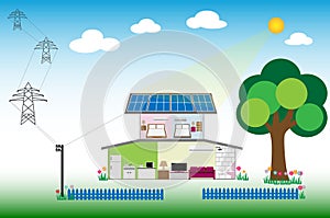 Illustration of renewable energy concept