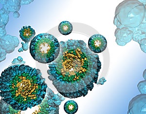 Illustration representing the Protein molecule â€“ Hemocyanin