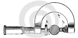 The Precision Micrometer Screw Gauge vintage illustration