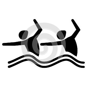 Illustration represents sport pictogram Synchronized swimming