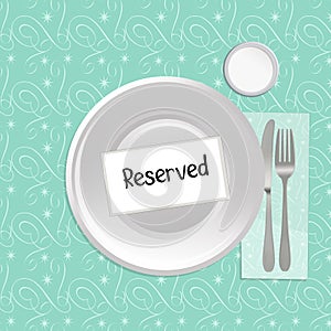 Illustration of reserved table