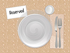 Illustration of reserved table