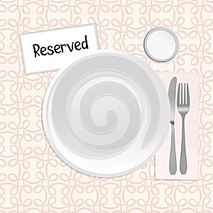 Illustration of reserved table