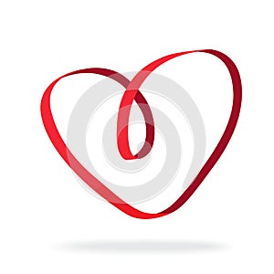 Illustration of ribbon heart love infinity symbol ribbon of MÃÂ¶bius vector mobius loop