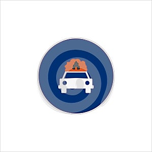 Illustration of roadway traffic sign icons for dangerous goods isolated on a white background