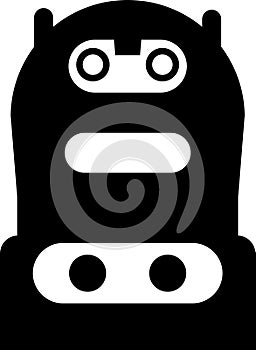 Illustration of Robot Icon in Flat Style. Illustration of Children Toy