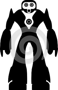 Illustration of Robot Icon in Flat Style. Illustration of Children Toy