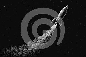 illustration of a rocket launch