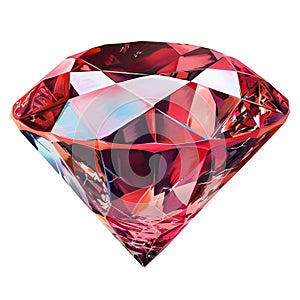 Illustration of ruby , isolated on white background , high quality, high resolution