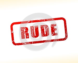 Rude red text stamp