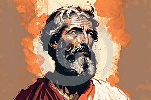 Illustration of Saint Peter Apostle of Christ. Generative AI photo