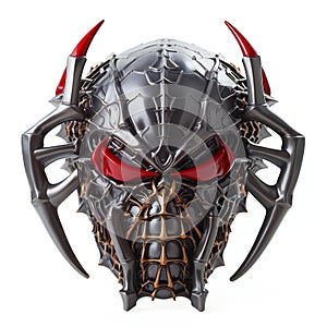 Samurai mask isolated on white background