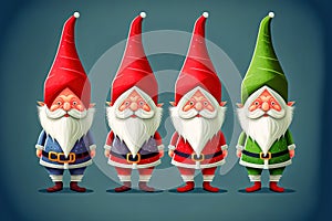 Illustration of Santa\'s Helper Elves - Ai Generative