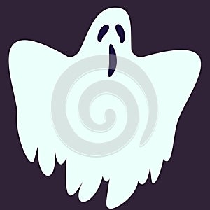 Illustration of a scary and frightening Halloween Ghost