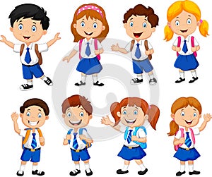 Illustration of school children cartoon
