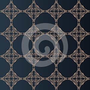 Illustration of seamless baroque background in vintage style