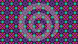 illustration seamless mosaic of the geometric ornament animation motion graphics scrolling right with pink flowers