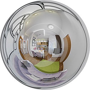 Illustration seamless panorama livingroom interior