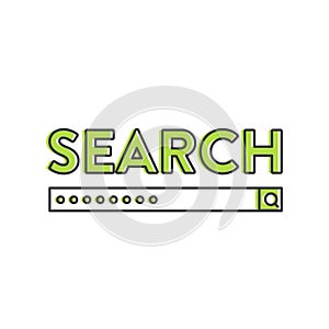 Illustration of Search Engine Application Software, Education and Research Development tool, Surf the Net, Network Data