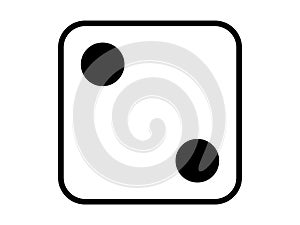 Illustration of the second number of the dice