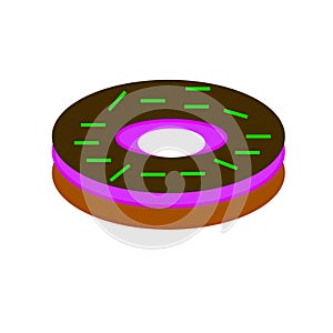 illustration of seres chocolate donut cake photo
