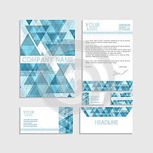 Illustration set of business template