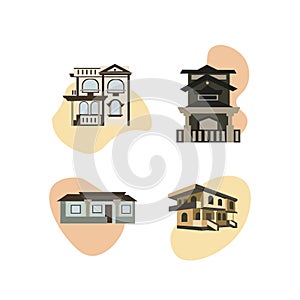 Illustration of a set of houses.
