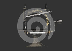 Illustration of sewing machine