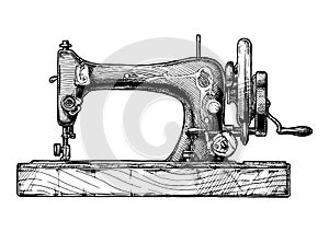 Illustration of sewing machine