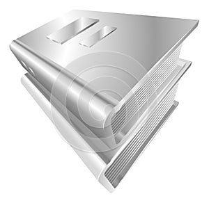 Illustration of shiny metal steel icon