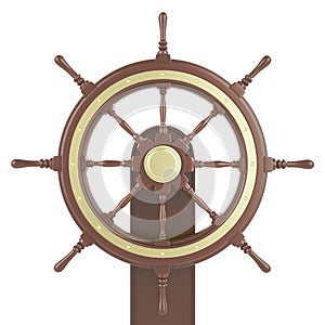 Illustration ship wheel