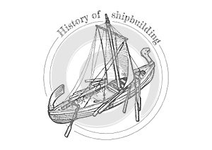 Illustration of shipbuilding