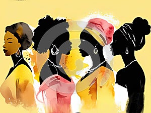 The illustration showcases a vibrant watercolor painting against a yellow background, symbolizing hope and empowerment.