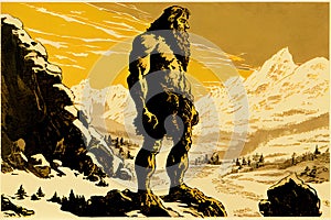 An illustration showcasing the depiction of a Neanderthal man, providing a glimpse into the fascinating world of our