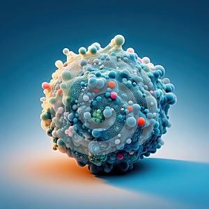 Enhanced Biomolecule: Microscopic Study Illustration photo