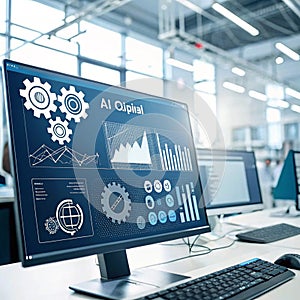 AI, machine learning and automation in business technology photo