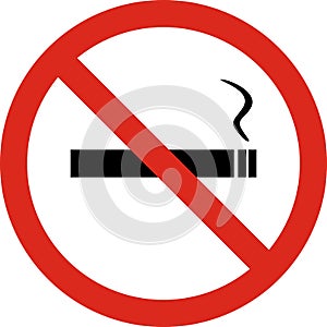 An illustration showing no smoking sign
