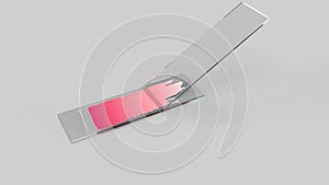 Illustration showing peripheral blood smear from patient`s blood