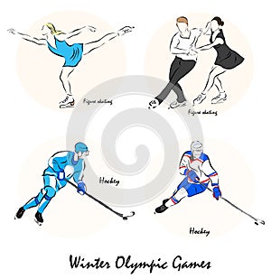 Illustration showing a Winter Olympic GamesÂŒ