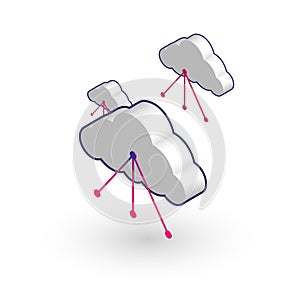 Public Cloud Colored Icon.