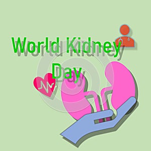 The illustration shows a picture of doctor, kidney and heart condition.